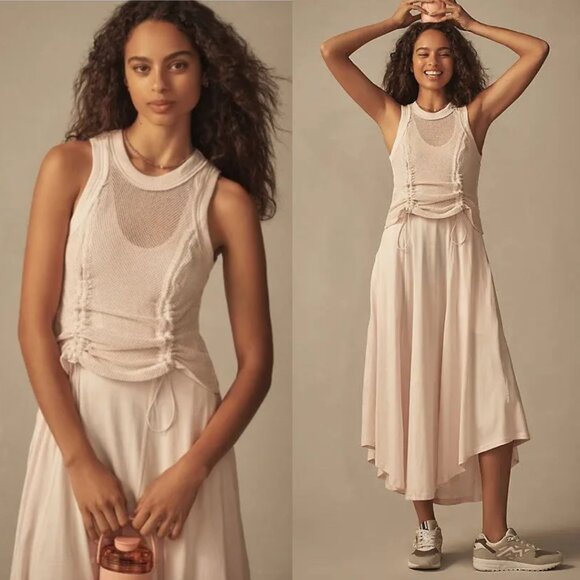 Anthropologie Dresses & Skirts - NEW Daily Practice by‎ Anthropologie Forward Line Pink Midi Dress Womens XSP